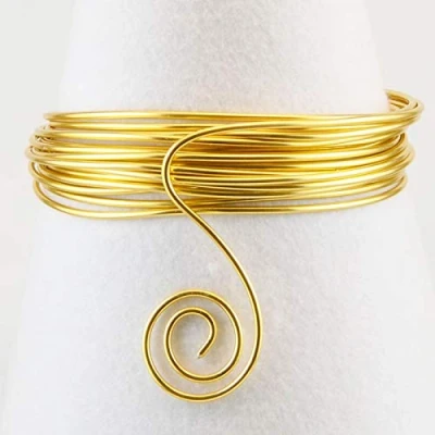 Imagen de Vaessen Creative Redondo Alambre de Aluminio, Dorado (Light Gold), 1500 x 0.011 0.2 cm, 15