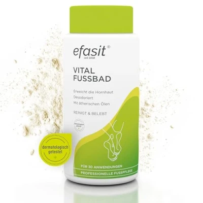 Imagen de efasit Baño de pies Vital, 400 g básico callosidad, para perfumados, cuidados y relajados, suavizante callos hasta 30 aplicaciones