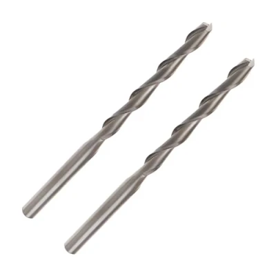 Imagen de YINETTECH 2 PCS 3.175mm X 32mm 55mm de Longitud Cortador Fresado Doble Filo Acero Tungsteno Sólido Flauta en Espiral Carburo