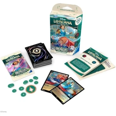 Imagen de Ravensburger Disney Lorcana TCG: Set 7, Rubí y Zafiro, Bella Bestia, Mazo para Un Jugador, Cartas Coleccionables Lorcana, 60 Cartas, Incluye 2 Foil