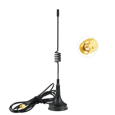 Imagen de Vecys Antena SMA 433 MHz Adaptador 3dBi Enchufe Cable 3 m RG174 Base Magnética