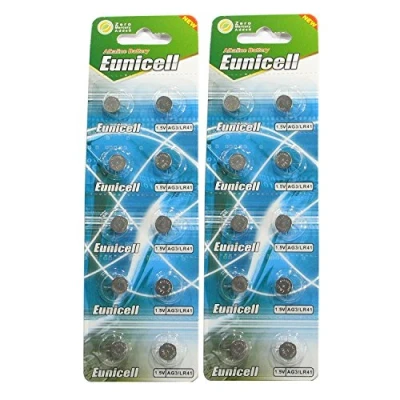 Imagen de Eunicall AG6 Pilas alcalinas de botón (20 unidades, G6, LR69, LR921, SR921W, 370 y 371)