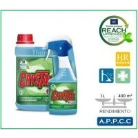 Imagen de Thomil Crystal Limpiador de Cristales y Espejos Cristales, vidrios, Espejos, Superficies pulidas cerámica. Limpia, desengrasa profundamente .Pistola 750 ml