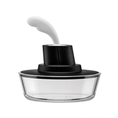 Imagen de Alessi ASG13 Recipiente pequeño con espátula, Negro/Transparente, 1 unidad