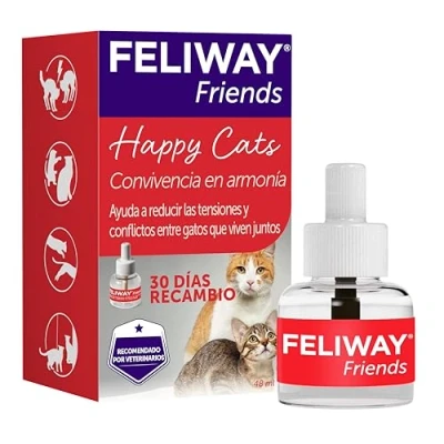 Imagen de FELIWAY Friends Anticonflictos para Gatos Peleas, Persecuciones, Bufidos, Bloqueos Recambio 48 ml