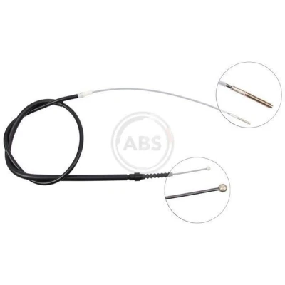 Imagen de A.B.S. K11406 Cable de Freno Mano 1800 Discos para dirección izquierda/derecha VOLKSWAGEN: GOLF 2, Jetta 2