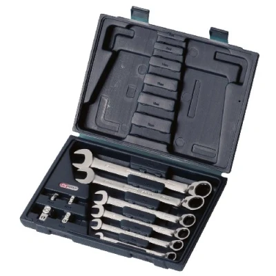 Imagen de KS TOOLS 503.4647 Juego de llaves poligonales y boca trinquete 72 8, 19 Acero cromo vanadio con adaptador