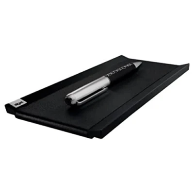 Imagen de SIGEL SA534 Fuente para lápices Cintano : S Objeto funcional y de estilo, negro zafiro, con revestimiento toque suave, 200x11x100 mm