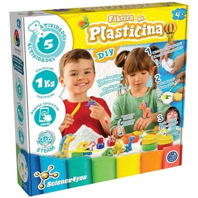 Imagen de Science4you Fabrica de Plastilina Haz Tu Propia Perfumada 1000g Suave y Seca, Kit para Niños Regalo Niñas 4 5 6 7 8+