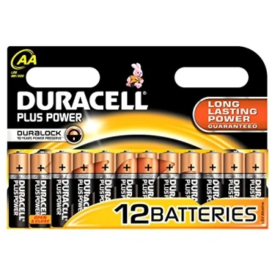 Imagen de Pilas AA Duracell PLUS POWER, Alcalina, 1.5V, Pack de 12 unidades