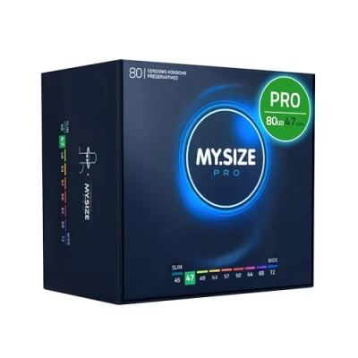 Imagen de Condones MY.SIZE PRO, talla 1, 47 mm, 80 piezas ajuste perfecto y adecuada para todos