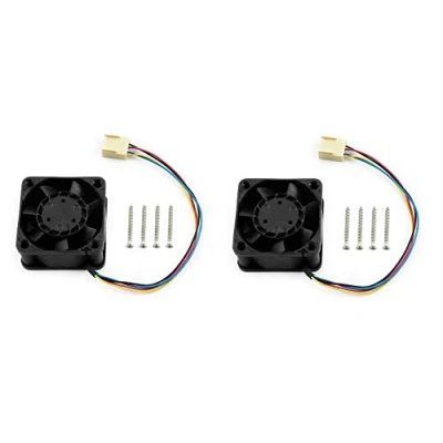 Imagen de IBest 2 Pack Dedicated DC Cooling Fan for Jetson Nano 5V Support PWM Speed Adjustment with Strong Air,4PIN Reverse Proof Connector 40mmx40mmx20mm