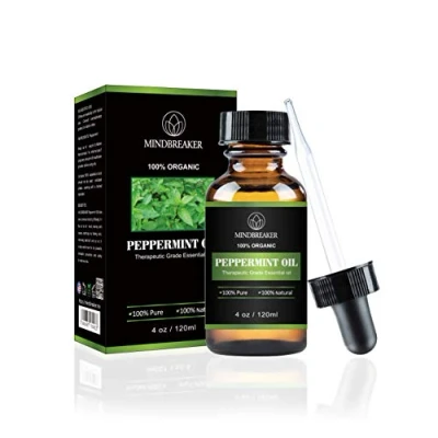 Imagen de Aceite esencial de menta, 100% puro, orgánico y natural, grado terapéutico menta para difusor, relajación, mezclas el cabello cuerpo 120ml (4oz)