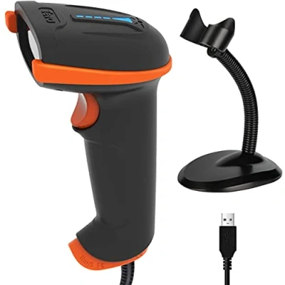 Imagen de Tera Lector de Código Barras 1D 2D QR con Cable Indicador Nivel Batería Escáner Impreso Digital, A Prueba Polvo, Impermeable, IP65 Plug and Play, Modelo D5100Y Z