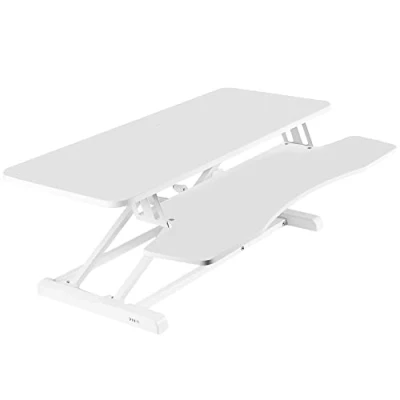 Imagen de VIVO DESK V036KW Convertidor de escritorio 36 pulgadas, serie K, elevador altura ajustable para sentarse a pararse, monitor dual y estación trabajo laptop con bandeja ancha