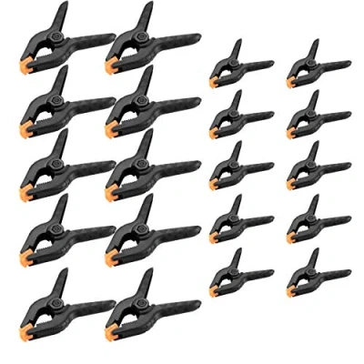 Imagen de 20 Piezas Abrazaderas de Resorte Plástico, Nylon Resorte, Sargentos para Madera, Mordazas Presion Apriete, Pinzas Sujecion Foto, Carpintería 2 Pulgadas/3 Pulgadas
