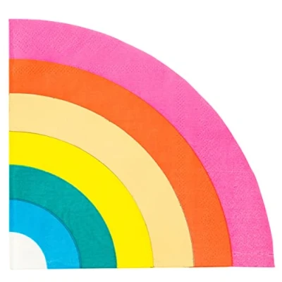 Imagen de Talking Tables Rainbow Shaped Napkin, With Foil (16Pk)