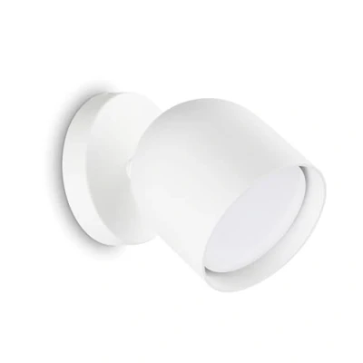 Imagen de Ideallux Ideal Lux aplique de pared Dodo, blanco, 1 luz, metal Ø 8,5 cm