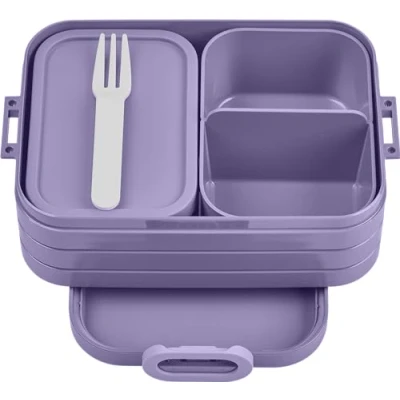 Imagen de Mepal Bento Lunchbox Take A Break Midi Fiambrera con Caja de preparación comidas para sándwiches, pequeños refrigerios y sobras comida almuerzos compartim