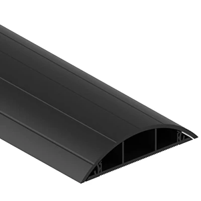 Imagen de Cablecoach FK1875SW1 De PVC, Puente semicircular para hasta 3 Cables/Ancho 7,5 cm, Longitud 1 m, Negro/Gris, 1.0 m