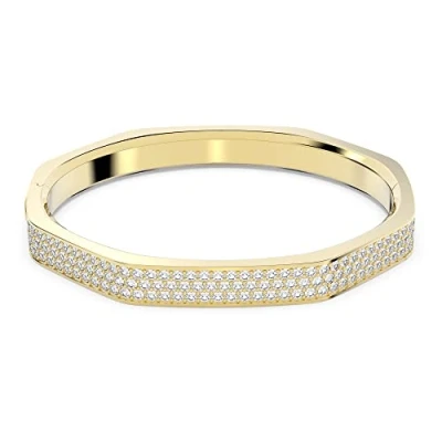 Imagen de Swarovski Pulsera Dextera, Forma Octogonal, Bañada en Oro, con Cristales, talla L, de la Colección Dextera