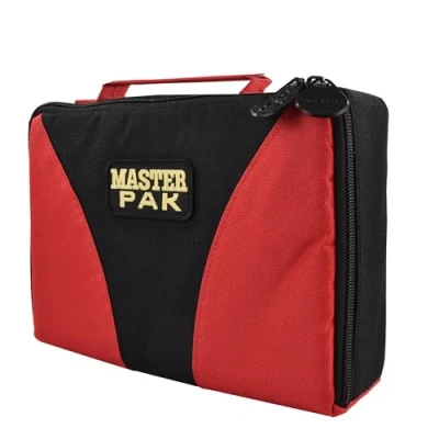 Imagen de Master Pak Darts Bag in Black and Red for Professionals Dart Case (Empty) by Karella