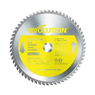 Imagen de Evolution Power Tools acero inoxidable corte hoja de sierra, 12BLADESS