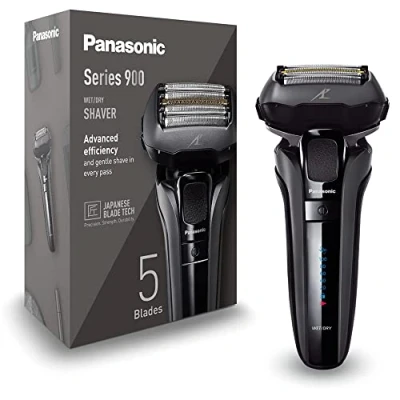 Imagen de Panasonic Series 900 ES LV6U Afeitadora Eléctrica 5 Hojas Para Hombres Sin Cable En Seco Y Húmedo Con Limpieza Automática Cabezal De Afeitado Flexible Sensor Barba
