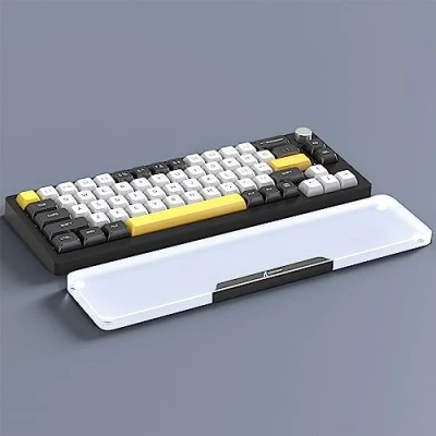 Imagen de Attack Shark 87 Teclas Reposamuñecas de Acrílico, Reposamanos Aleación Aluminio CNC, para Teclado Mecánico Gaming con Diseño TKL 75%, Soporte Ergonómico Muñeca Negro