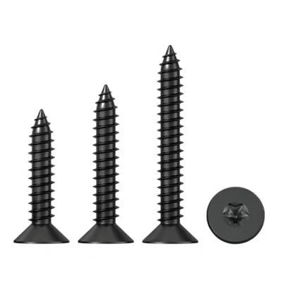 Imagen de Qrity 50 Piezas Tornillo Autorroscante M4x20mm, Tornillos de Cabeza Plana Torx, Autoperforantes Redonda Acero Inoxidable, Negro