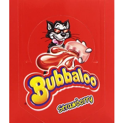 Imagen de Bubbaloo Chicle con relleno liquido, sabor a fresa (60 chicles x e 5 g = 300g)