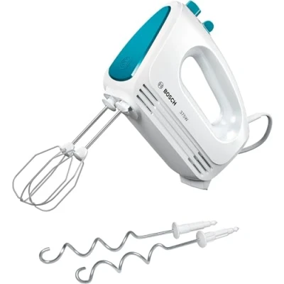 Imagen de Bosch mfq2210p Batidora (, moderna técnica del Motor, 2 varillas, ganchos para amasar de acero inoxidable, 4 niveles velocidad, 375 W weiß dynamic blue