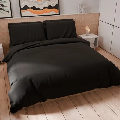 Imagen de PETTI Artigiani Italiani Funda nórdica de una Plaza y Media, Fundas Almohada Microfibra, Color Liso, 100% Fabricada en Italia