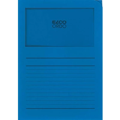 Imagen de Ordo &quot;Classico&quot; Subcarpetas de papel con ventana Azul profundo paquete 10