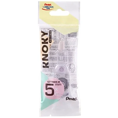 Imagen de Pentel XZTTR805 WY Knoky Recarga para cinta correctora, longitud 6 m, ancho 5 mm, 1 unidad