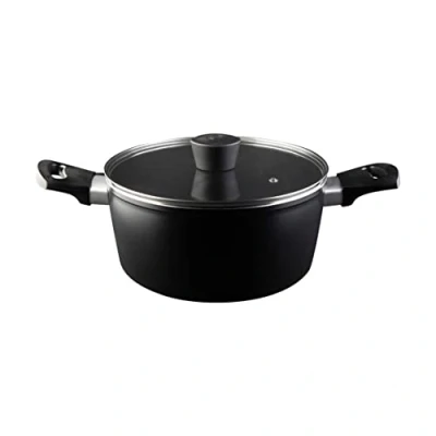 Imagen de MasterChef Cacerolas de Cocina, Cazuela Induccion, con Mango y Tapa, Bateria Cocina Antiadherente para Todo Tipo Cocinas, Revestimiento Antirayaduras, Apta Lavavajillas, Olla Grande, 24cm