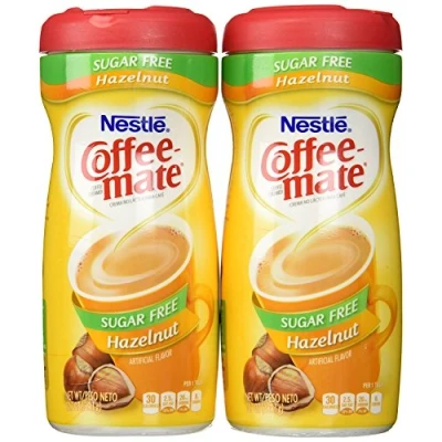 Imagen de Coffee Mate Hazel Nut Sugar Free Powder ( pack of 2)