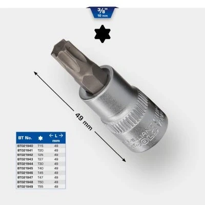 Imagen de KS TOOLS BT021948 Piezas insertables de llave cubo T50 Torx