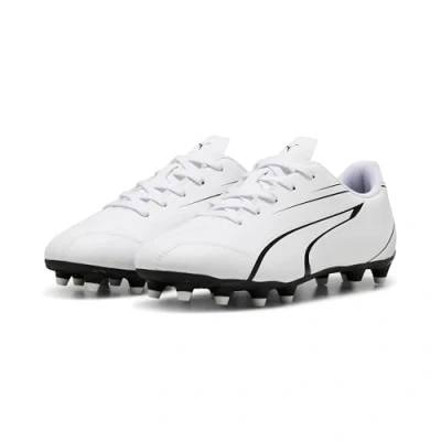 Imagen de PUMA Vitoria FG/AG JR, Soccer Shoe, White Black, 38 EU