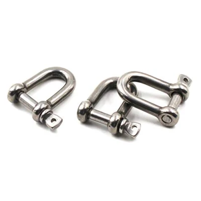 Imagen de 304 Acero inoxidable D anillo grillete Lock para construcción resistente M10 (3 Piezas)