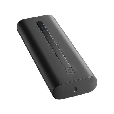 Imagen de Powerbank CellularLine Thunder, Universal, 20000 mAh, 2 entradas USB C, Negro