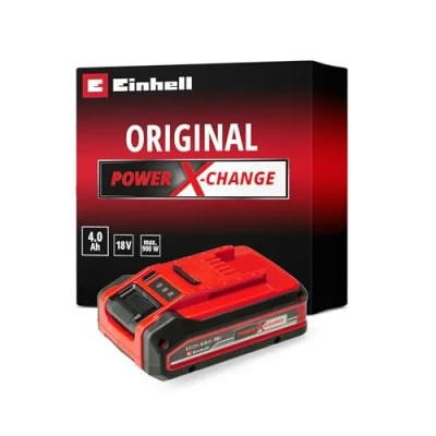 Imagen de Original Einhell 18V 4,0 Ah Power X Change PLUS batería (18V, uso universal para todos los equipos PXC, sin autodescarga, control de carga LED 3 niveles, ciclos adaptados, cargador)