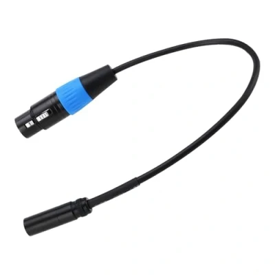 Imagen de YINETTECH Cable Adaptador Mini XLR Macho A Hembra de 3 Pines 34cm 24AWG 4N para Cámara BMPCC 4K Videocámara Sharp 8K Micrófono Video Rode