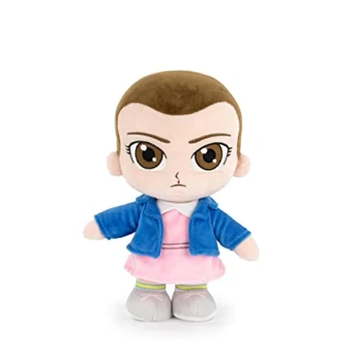 Imagen de Famosa Softies Peluche Eleven de Stranger Things, muñeca blandita, 26 cm, Textura Suave y Relleno Material Fibra 100% reciclada, para Fans la Serie niños a Partir 12 Meses, (760021113)