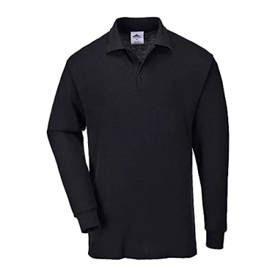 Imagen de Portwest Polo De Manga Larga Genoa, Tamaño: L, Color: Negro, B212BKRL