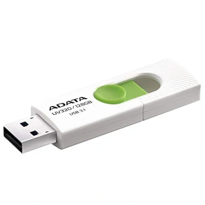 Imagen de ADATA UV320 unidad flash USB 128 GB tipo A 3.1 (3.1 Gen 1) Verde, Blanco Memoria (128 GB, A, 1), Deslizar, 7,9 g, Blanco)