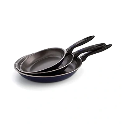 Imagen de Quid Nuit Set 3 Sartenes Aluminio Estampado 20 24 28cm Azul