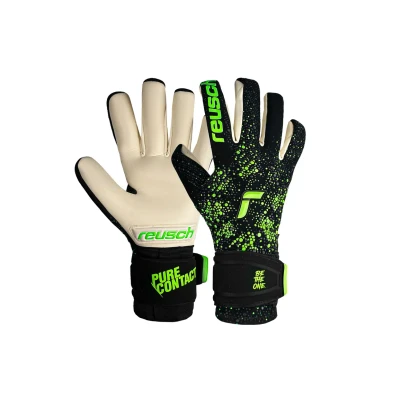 Imagen de Reusch Pure Contact Gold Guantes de Portero Unisex con Costura Interior y Revestimiento Dorado Agarre, adecuados para Todas Las Superficies Campo Juego, 9,5