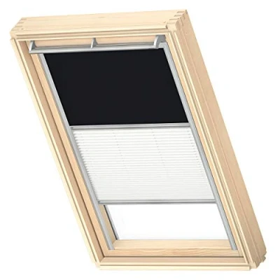 Imagen de Cortinas de oscurecimiento DÚO VELUX para M04, M34, Negro con guía Lateral Gris