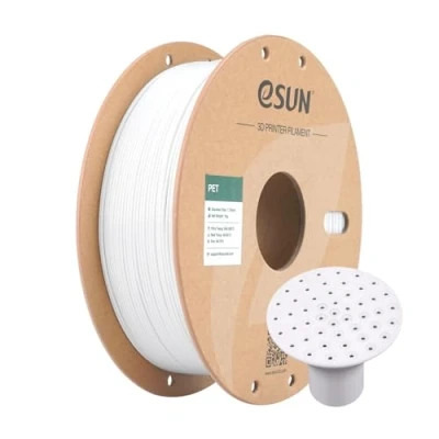 Imagen de eSUN PET Filament 1.75mm, Filamento de Alta Dureza, Carrete 1KG (2.2 LBS) para Impresión 3D Impresoras 3D,Blanco
